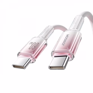 Joyroom S-A42 Crystal-Clear Series 60W USB-C - USB-C -kaapeli 1,2 m - valkoinen