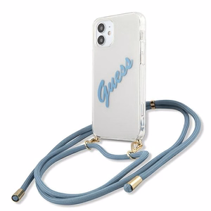 Guess GUHCP12SCRTVSBL iPhone 12 mini 5.4" sininen/sininen kovakotelo Script Vintage
