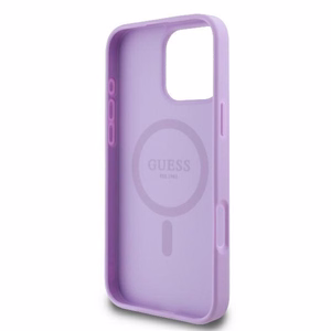 Guess Suojakuori iPhone 16 Pro Max 6,9 GUHMP16XPSAPSMEU Saffiano Peony Classic Logo violetti MagSafe