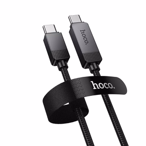 Hoco U154 USB-C–USB-C -kaapeli pistematriisi-LCD-näytöllä, 3 A, 60 W, 1 m, musta