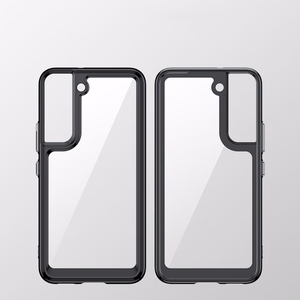 Outer Space Case Cover Samsung Galaxy S22 + (S22 Plus) Kova suojakuori geelikehyksellä Punainen