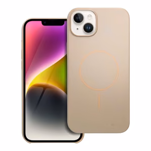 Suojakuori iPhone 14 PLUS:lle Glossy Mag Cover yhteensopiva MagSafe:n kanssa desert gold