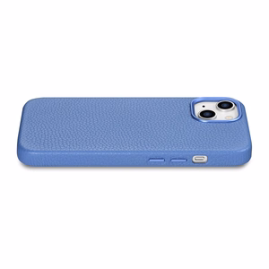 iCarer Litchi Premium Nahkakotelo iPhone 14 Plus Magneettinen nahkakotelo MagSafe vaaleansininen (WMI14220711-LB)