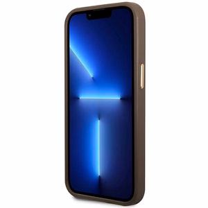 Guess GUHMP14LU4GPRW iPhone 14 Pro 6.1 "ruskea / ruskea kova kotelo 4G Logo Plate MagSafe