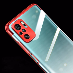 Kirkas väri Asia Gel TPU Galvanointi kehys Cover Xiaomi Redmi Note 10 5G / Poco M3 Pro musta