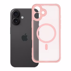 Suojakuori iPhone 16 PLUS:lle Full Matte Mag Cover yhteensopiva MagSafe vaaleanpunainen