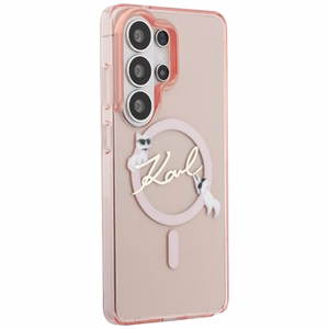Karl Lagerfeld IML KC Script MagSafe Case for Samsung Galaxy S26 Ultra - Pink