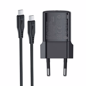 Charger Acefast A118 30W GaN USB-C + USB-C to USB-C cable 1.2m black