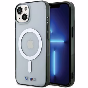 BMW Silver Ring MagSafe iPhone 15 suojakuori - läpinäkyvä