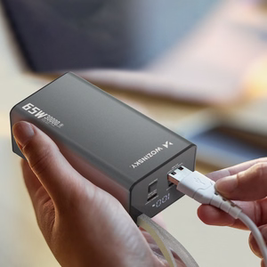 Powerbank Wozinsky K65+ 65W 30000mAh 2x USB-C, 1x USB-A 65W - harmaa