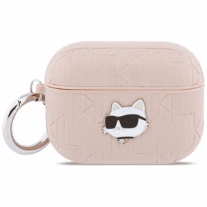 Karl Lagerfeld Monogram Choupette Head Case for AirPods Pro 3 Pink