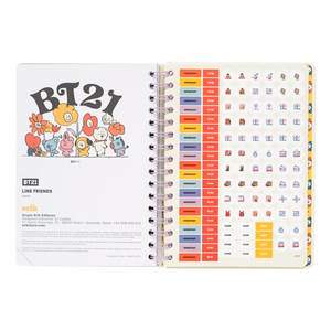 BT21-lukuvuosikalenteri 2021/2022, valkoinen