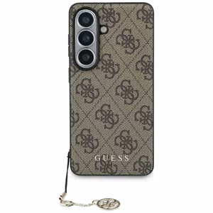 Guess Suojakuori 4G Classic Logo Charm MagSafe Samsung Galaxy S26 -puhelimelle ruskea