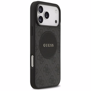 Guess 4G Circle Classic Logo MagSafe Suojakuori iPhone 17 Pro Maxille - musta