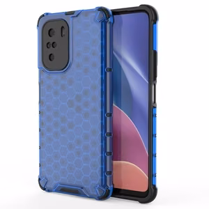 Honeycomb Asia panssari kansi TPU puskuri Xiaomi Redmi K40 Pro + / K40 Pro / K40 / K40 / Poco F3 sininen