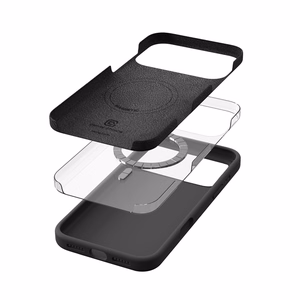Crong Color Cover Magnetic MagSafe suojakuori iPhone 17 Pro -laitteelle, musta