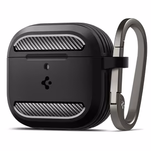 Spigen Rugged Armor Suojakuori AirPods 4:lle - Musta