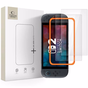 Tech-Protect Easy Set+ 2-pack karkaistu lasi Nintendo Switch 2:lle - läpinäkyvä