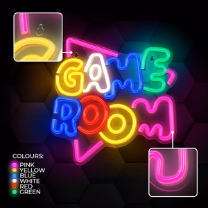 Neon PLEXI LED GAME ROOM moniväri NNE20 Neolia