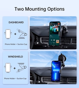 Car charger-holder Choetech T203-F 15W Gravity Car Charger Holder black