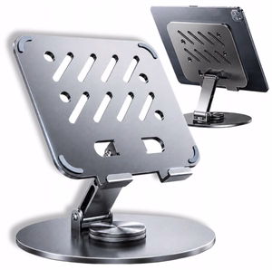 Wozinsky WRS-DSY84SS 360° kääntyvä alumiininen tablettiteline - harmaa