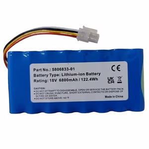 Battery for HUSQVARNA 5806833-01, 18V, 6.8Ah, Li-ion