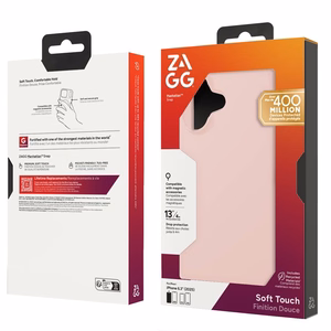ZAGG suojakuori MANHATTAN SNAP MagSafe-yhteensopiva iPhone 17:lle pink blush