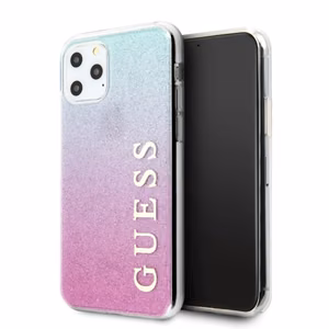 Guess GUHCN58PCUGLPBL iPhone 11 Pro ruusun sininen / vaaleanpunainen sininen kova kotelo Glitter Gradientti