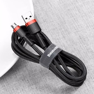 Baseus Cafule Micro USB -kaapeli 2A 3m (musta+punainen)