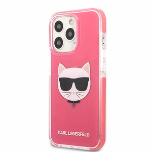 Karl Lagerfeld KLHCP13XTPECPI iPhone 13 Pro Max 6.7" kovakuori fuksia Choupette Head