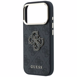 GUESS GUE005481 (PU FW Resin Logo) suojakuori laitteelle iPhone 18 Pro / 17 Pro, väri: musta