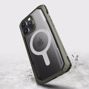Raptic X-Doria Secure Case iPhone 14 Pro Max MagSafe panssaroitu suojus vihreä