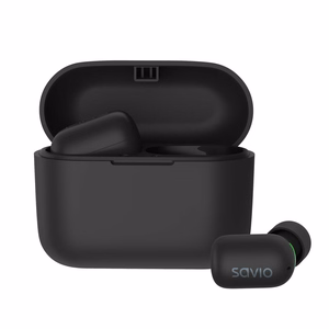 Savio TWS-09 IPX5 langattomat in-ear-kuulokkeet musiikkiin Bluetooth mustat