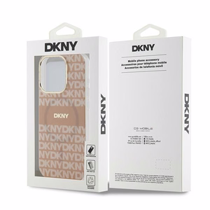 DKNY IML Mono ja Raita MagSafe Suojakuori iPhone 15 Pro:lle - vaaleanpunainen