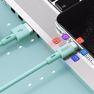 Joyroom Liquid Silicone -datakaapeli N2 USB-A / Lightning 2,4A 1,2 m - valkoinen