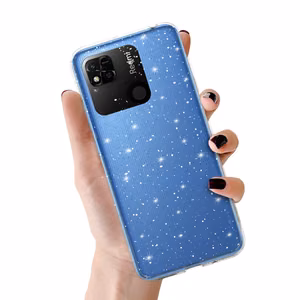 Crystal Glitter Suojakuori Xiaomi Redmi 10A:lle hopeinen