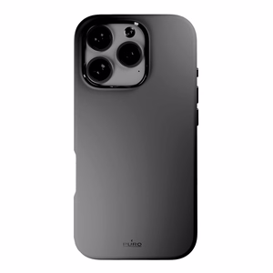 Puro Icon Mag Pro MagSafe Silikoninen Suojakuori iPhone 16 Prolle - tummanharmaa
