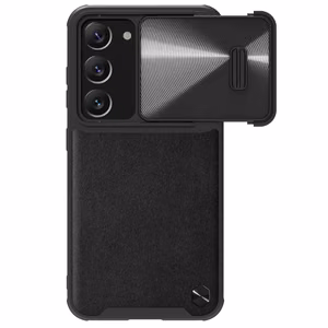 Nillkin CamShield Leather S nahkainen suojakuori Samsung Galaxy S23+:lle kameransuojalla musta