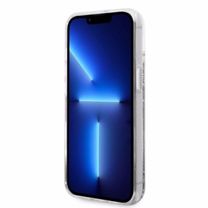 Karl Lagerfeld KLHCP14MLNKHCH iPhone 14 Plus 6.7" hopeinen/hopeinen kovakuori Glitter Karl Head