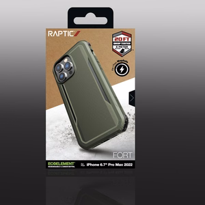 Raptic X-Doria Fort Case iPhone 14 Pro Max MagSafe panssaroitu suojus vihreä