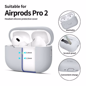 Tech-Protect Silikoninen Suojakuori Apple AirPods Pro 1 / 2:lle - harmaa