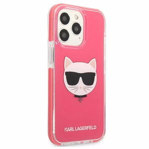 Karl Lagerfeld KLHCP13LTPECPI iPhone 13 Pro / 13 6.1" kovakuori fuksia Choupette Head
