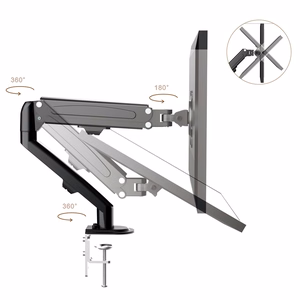 Maclean MC-860N -monitoriteline kaasujousiella, 13"–27", 8 kg, musta