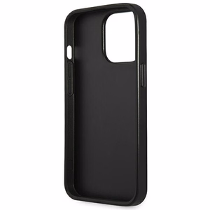 Guess GUHCP14LPSATLK iPhone 14 Pro 6.1" musta/musta kovakotelo SaffianoTriangle logo