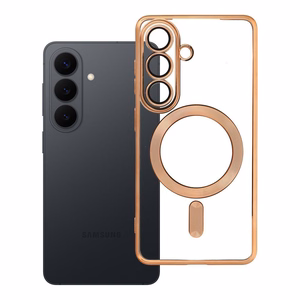 Suojakuori Samsung S26:lle Electro Mag Cover yhteensopiva MagSafen kanssa kultainen