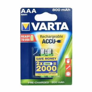 VARTA ladattava akku R3 (AAA) 800 mAh 2 kpl