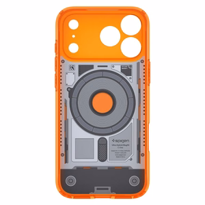 Spigen Ultra Hybrid MagSafe -suojakuori iPhone 18 Pro / 17 Pro -malleille, oranssi