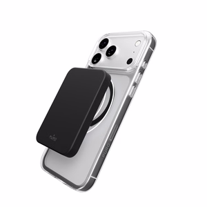 Puro Lite Mag TPU+PC suojakuori MagSafe-yhteensopiva iPhone 17 Pro Max:lle - läpinäkyvä mustalla renkaalla