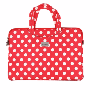 Wonder Briefcase kannettavan laukku 17 tuumaa punainen pilkukuvio