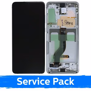 LCD-näyttö yhteensopiva Samsung G986 (G985) S20 Plus kehyksellä / Cloud White / (Service Pack)